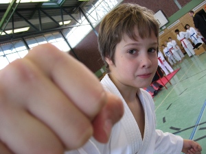 Training mit den Kindern bei Wolfgang 